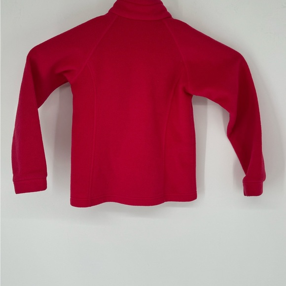 Columbia Girl’s Youth Pink Fleece Full Zip Jacket Sz Med (10/12) Q5 - Picture 3 of 5
